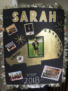 a black and gold graduation collage with photos, pictures, and words on it