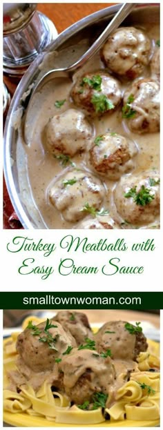 turkey meatballs with easy cream sauce