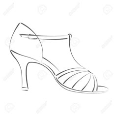 a women's high heeled shoe on a white background stock photo and royalty