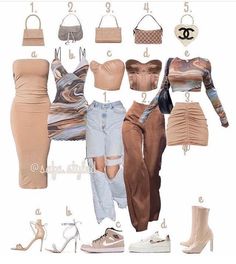 Shades Of Brown Dinner Party Outfits, Dressy Clubbing Outfits, Daytime Outfits Spring, Cute Outfits For Going Out, Mode Zara, Trendy Outfits For Teens, Swag Outfits For Girls, Tomboy Style Outfits, Trendy Summer Outfits