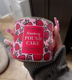 Pound Cake Perfume, Strawberry Pound Cake Perfume, Strawberry Pound Cake Candle, Cake Perfume, Cake Scented Candles, Strawberry Pound Cake, Candle Obsession, Best Smelling Candles, Bath N Body Works