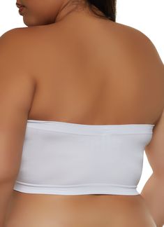 Bandeau Bra, Removable Padding, Seamless, Solid, Final Sale - No Returns, Item Number 3169035166900 Stretch Bandeau Halter Top With Built-in Bra, Stretch Halter Top With Built-in Bra Bandeau, Stretch Halter Top Bandeau With Built-in Bra, Stretch Bandeau Tube Top With Medium Bust Support, Stretch Bandeau Tube Top, Seamless Strapless Tube Top, White Seamless Sleeveless Tube Top, White Seamless Tube Top, Solid Strapless Seamless Tube Top