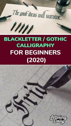 blackletter / gothic calligraphy for beginners 2020