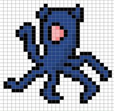 Coraline Squid Doll Perler Bead Patterns Coraline, Coraline Tapestry Crochet, Coraline Grid Pattern, Perler Bead Coraline, Coraline Perler Bead Patterns, Cross Stitch Aesthetic Pattern, Coraline Cross Stitch Pattern, Coraline Pixel Art Grid, Coraline Crafts Diy