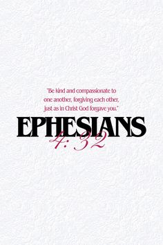 the words ephesans are written in black and red