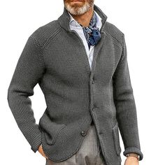 Sweaters Coat Cardigan Daily Wear Overcoat Business Jackets Solid Color Retro Mens Fashion Cardigan, Mens Shawl Collar Cardigan, Mens Cable Knit Sweater, Mens Knitted Cardigan, Slim Fit Sweater, Mens Cardigan Sweater, Cable Knit Sweater Cardigan, Windproof Jacket, Traje Casual