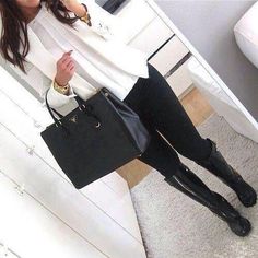 Prada bag Black Leggings For Business Casual In Fall, Everyday Fall Leggings, Fitted Everyday Fall Leggings, Fall Office Leggings, Chic Business Casual Leggings For Fall, Everyday Fall Stretch Leggings, Elegant Office Leggings For Fall, Chic Solid Leggings For Fall, Chic Leggings For Fall