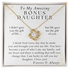 My Family My Heart Gift for Bonus Daughter From Bonus Mom - Etsy Daughter Wedding Gifts, Graduation Gifts For Daughter, Dad Birthday Gift, Daughter Of God