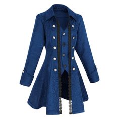 PRICES MAY VARY. Women's Steampunk Jacket Medieval pirate Halloween Costume gothic Coat Victorian Tailcoat Jacket Package includes: 1 Women's Steampunk Jacket Features:This steampunk Pirate jacket is Long Sleeve,V-Neck, Button opening front,Corset style design, Two rows of decoration button at front, decorative patterns,Collar and neckline are decorated with lace,string on the back,can be adjusted to fit a variety of bodies. Occasions: This women's medieval gothic jacket is suitable for steampun Gothic Tailcoat, Medieval Pirate, Steampunk Vest, Victorian Coat, Steampunk Jacket, Gothic Coat, Steampunk Pirate, Pirate Jacket, Medieval Gothic