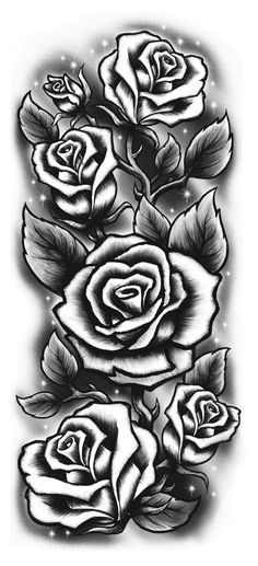 Discover recipeshome ideasstyle inspiration and other ideas to try. Black And White Rose Tattoo, Payasa Tattoo, Rose Tattoo Stencil, Rose Tattoo On Arm, White Rose Tattoos, Rose Tattoo Sleeve, Black And White Roses