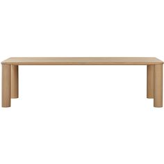 a wooden table with four legs on it