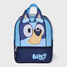 Let your little one carry their essentials in style with the Toddler Bluey Backpack in Blue. Designed with front zippered pocket that provides additional organization, two water bottle holders and adjustable shoulder straps ensuring a comfortable fit. Crafted with durable woven material which makes this backpack a perfect accessory to add to your little one’s everyday adventures. Cute Blue Backpack For Travel, Cute Blue Travel Backpack, Cute Blue Standard Backpack, Blue Standard Backpack For School, Cute Blue Backpack With Zipper Closure, Cute Blue Backpack For Back To School, Blue Functional School Backpack, Functional Blue School Backpack, Cute Blue Backpack With Adjustable Strap