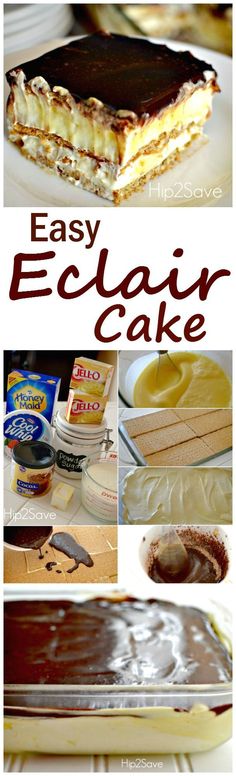 easy eclair cake recipe with chocolate icing