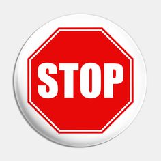 a red stop sign on a white background