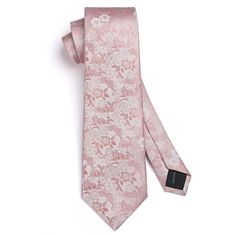 Silk blend + Polyester hand wash only Necktie: 3.4 '' x 59 '' (8.5cmx 150cm); Handkerchief : 12'' x 12 '' (31cm x 31cm) Occasions for weddings/religious/official ceremonies/formal events etc. Gifts as thanksgiving/Xmas/valentine's day/birthday etc. Packaging includes: Necktie + Pocket Square + Gift Box Pink Floral Print Ties For Spring, Pink Floral Print Tie For Summer, Pink Floral Print Ties For Summer, Classic Pink Ties For Spring, Classic Pink Tie For Spring, Pink Floral Print Summer Ties, Elegant Pink Floral Print Tie, Elegant Pink Summer Ties, Mens Floral Ties