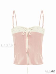 Lasaky - Sweet and Sexy Low-Waist Mini Skirt with Strapped Tight-Fit Bustier and Camisole Top Shifting Closet, Low Waisted Skirt, Low Waist Skirt, Corset Style Tops, Branding Ideas, Fantasy Gowns, Half Skirt, Backless Top, Spaghetti Strap Tank Top