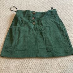 So Cute! New Never Worn Didn’t Fit Me And Missed Return Window Green Corduroy Skirt, Rose Embroidered Jeans, Distressed Jean Skirt, Urban Outfitters Jeans, Pink Mini Skirt, Houndstooth Skirt, Black Denim Skirt, Green Corduroy, Jean Mini Skirts