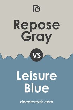 SW 7015 Repose Gray vs. SW 6515 Leisure Blue Sherwin Williams Blue, Worldly Gray, Gray Room, Repose Gray, Exterior House Paint Color Combinations, Upstairs Hallway, Grey Room, Grey Kitchens, House Paint