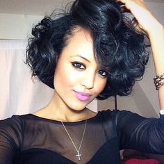 Hairstyles For Short Relaxed Hair, Short Relaxed Hair, Funmi Hair, Bob Riccio, Unisex Hair Salon, Bob Hairstyles For Black Women, Bob Black, Wavy Bob Hairstyles, Wavy Bob