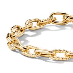 David Yurman Madison Bold Chain Bracelet in 18K Gold David Yurman Bracelet Gold, David Yurman Bracelet 4mm, David Yurman Box Chain Bracelet, Luxury Gold-tone Statement Chain Bracelet, Luxury Gold-tone Chunky Chain Bracelet, 18k Gold Jewelry, David Yurman, Chain Bracelet, Anklets