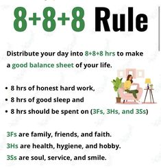 The 8+8+8 Rule, 8 8 8 Rule, Personal Improvement Plan, Best Self Help Books, Vie Motivation, Personal Improvement, Books For Self Improvement, Skills To Learn