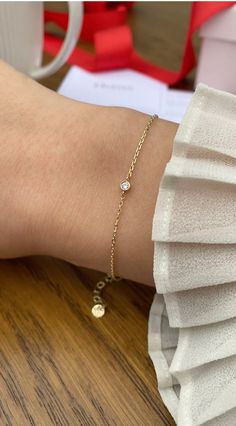 14K Gold Diamond Solitaire Bracelet, Minimalist Layering Natural Bracelet, Valentine's Day, Mother's Day, Christmas Xmas Gift, Gift for Her ITEM DETAILS ❆ All our jewelleries are handmade with Love and Care 💓 ❆ Bracelet length: 22 cm ❆ Material: 14K Gold ❆ Diamond: 0,04 ❆ Clarity: SI ❆ Gram / Weight : 1.28 gr ❆ Each item is made to order. Since all of our products are handmade, there may be -) 10% deviation in the specified weight. ❆ DO YOU LIKE THIS BRACELET? You can get more information about Tiny Bracelet, Solitaire Bracelet, Bracelet Minimalist, Single Stone, Gold Piece, Minimalist Bracelet, Cute Rings, Nature Bracelets, Favorite Rings