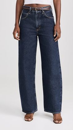 AGOLDE Low Curve Jeans | Shopbop Agolde 90s Pinch Waist, Wide Leg Jeans Outfit, High Rise Straight Jeans, Agolde Jeans, Staples Center, High Rise Wide Leg Jeans, Elevate Your Outfit, Curve Jeans, Clothing Wishlist