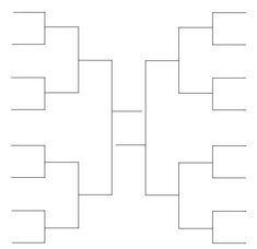 a blank tournament bracket is shown in black and white