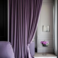 Lavendel Velvet curtains  living room / Custom curtains bedroom / Purple velvet curtain / Extra long velour drapes / Violet velure curtain Velvet curtains are a timeless addition to any home, offering a perfect blend of luxury and functionality. The rich, plush texture of velvet creates a warm and inviting atmosphere, while also providing excellent light-blocking and sound-dampening qualities. Available in a range of deep, vibrant colors, velvet curtains add a touch of elegance to both modern an Velvet Curtains Living Room, Curtain Velvet, Bedroom Purple, Purple Curtains, Tab Curtains, Curtain Length, Curtains Width, Sound Dampening, Curtains Living