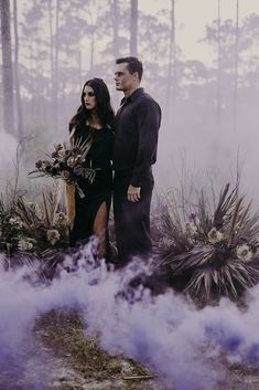 Creepy Wedding, Newlywed Photos, Unbreakable Vow, Farmer Photography, Moody Elopement, Halloween Anniversary, Gothic Wedding Theme, Witch Wedding