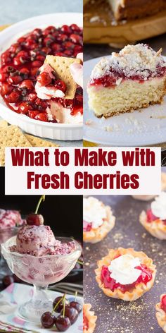 what to make with fresh cherries in pies, tarts and desserts