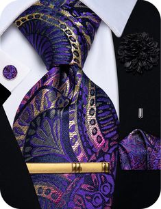 YourTies Yellow Tie Blue Pattern Wedding Novelty Necktie Set for Men Elegant Multicolor Suit And Tie Accessories For Wedding, Elegant Multicolor Wedding Suit And Tie Accessories, Elegant Purple Suit And Tie Accessories For Groom, Elegant Multicolor Neckwear For Business, Elegant Multicolor Formal Neckwear, Elegant Multicolor Business Neckwear, Elegant Purple Ties For Groom, Elegant Multicolor Ties For Wedding, Elegant Multicolor Neckwear With Ties