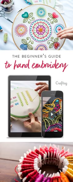 the beginner's guide to hand embroidery on an ipad, tablet and mobile device