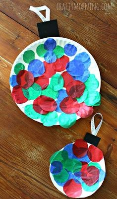 paper plate christmas ornament craft for kids