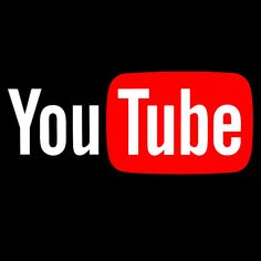 the youtube logo is shown on a black background with red and white lettering that reads, you tube