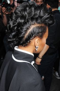 Janelle Monae Hair, Hair Show Ideas, Janelle Monae Hairstyles, Braid Cornrows, French Braid Hairstyle, Janelle Monae, Mohawks, Steal Her Style, Braid Hairstyle