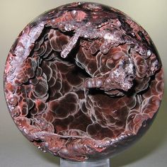 Minerals, Crystals & Fossils — A polished geode sphere of French Hematite Polished Crystals, Geology Rocks, Pretty Rocks, Beautiful Rocks, Mineral Stone, Minerals And Gemstones, Rocks And Gems, Precious Gems, Gems And Minerals