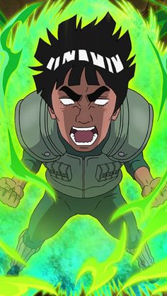 an anime character with black hair and green eyes, in front of a circular background