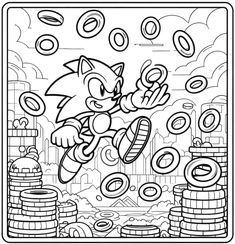 sonic the hedge coloring pages for kids to print out and color with their favorite characters