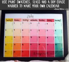 a colorful calendar with the words diy kalender written on it