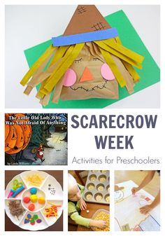 scarecrow week activities for preschoolers to do with paper plates and construction paper bags