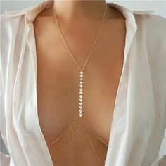 New Product -This Beach Body Chain Jewelry Waist Is Made Of Alloy. Gold And Silver Are Available.Great Gift Idea For Lady, Wife, Daughter, Best Friends, Girlfriend, Bride, Bridesmaids, Mother In Special Festival, Formal Celebrations & Unforgettable Moments. -This Sparkly Crystals Body Chain Is Suitable For Women And Girls To Attend Dance Party, Quinceanera, Evening Party,Banquet,Important Ceremony Or Friends' Gathering. -A Stylish Popular And Beautiful Bikini Necklace. Unique And Fashionable, Provide You The Most Charming Look. -The Beautiful And Stylish Body Chain Decoration Is Ideal For You To Wear On The Beach. Make You More Attractive. -Service - Any Help, Please Feel Free To Con Chest Chain, Crystal Bra, Chain Harness, Gold Body Chain, Wedding Bride Jewelry, Chain Bra, Gold Bodies, Belly Chain, Waist Chain