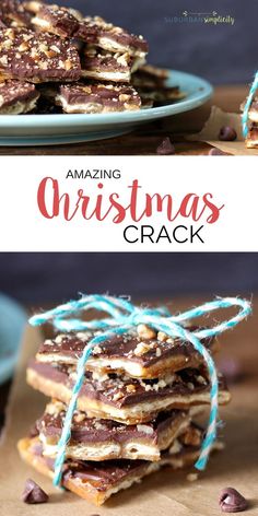 Amazing Christmas Crack recipe! A holiday dessert idea that doesn't disappoint...it's addictively good! This salty, chocolatey, caramel goodness makes the best homemade gifts. Best Homemade Gifts, Saltine Toffee, Dessert Halloween, Holiday Snacks, Simply Irresistible, Holiday Dessert, Food Heaven, Snacks Für Party