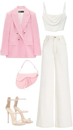 Chique Outfit, Everyday Fashion Outfits, Casual Day Outfits, Elegante Casual, Quick Outfits, Classy Work Outfits, Stylish Work Outfits, Easy Trendy Outfits, Pink Blazer