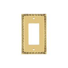 a light switch plate with an ornate design on the front and back cover in gold