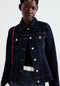 Dark Blue Denim, Farmer, Blue Denim, Dark Blue, Denim Jacket, Blue, Clothes