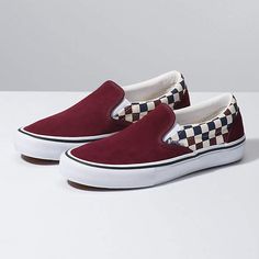 Multi Checker Slip-On Pro Vans Slip On Shoes, Checkered Shoes, Sneakers Fashion Outfits, Herren Outfit