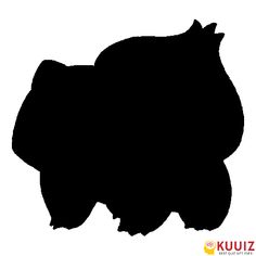 an animal silhouetted on a white background with the words kuzu written below it