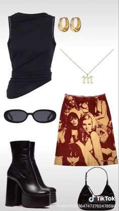 Mode Grunge, Neue Outfits, Modieuze Outfits, A Skirt, Mode Streetwear, Clothes And Accessories