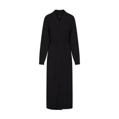 SOFT LOUNGE LONG ROBE | ONYX Chic Long Loungewear Robe, Chic Long Robe For Loungewear, Elegant Long Outerwear For Loungewear, Elegant Open Front Loungewear Outerwear, Elegant Open Front Outerwear For Loungewear, Elegant Fall Loungewear Robe, Long Robe For Lounging, Lounge Robes, Onyx Colour